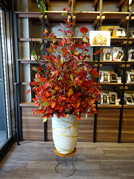 自然の森製薬 YAKUZEN GARDEN 店舗装飾 秋